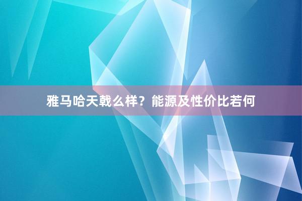 雅马哈天戟么样？能源及性价比若何